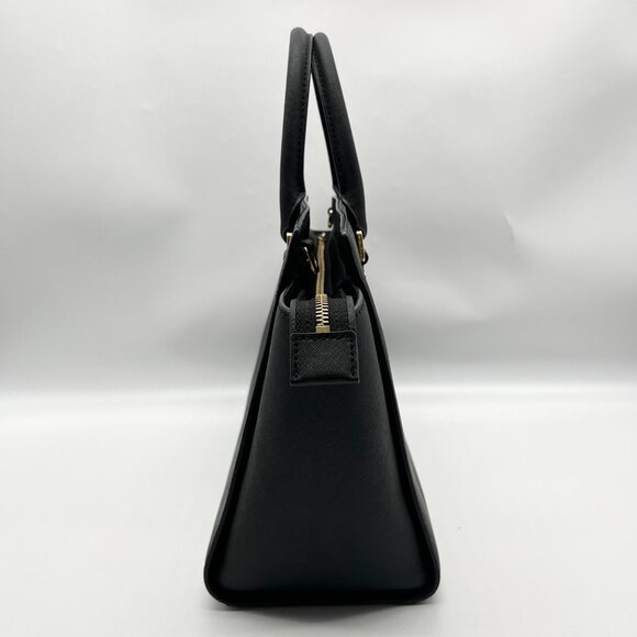 Michael Kors Black Saffiano Leather Selma Convertible Satchel Bag - Picture 4 of 11